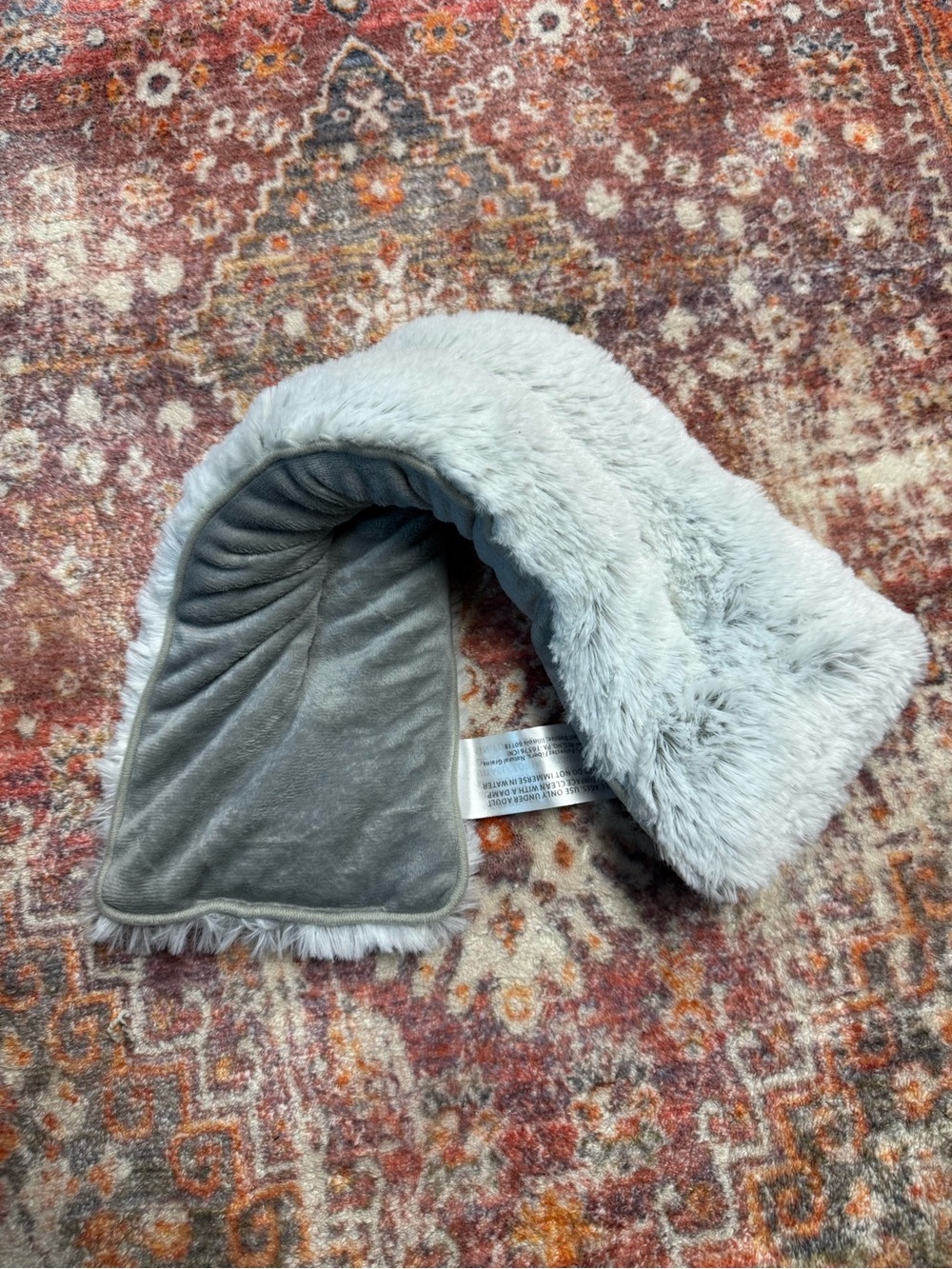 Warmies Marshmallow Gray Neck Wrap Microwavable Lavender Weighted